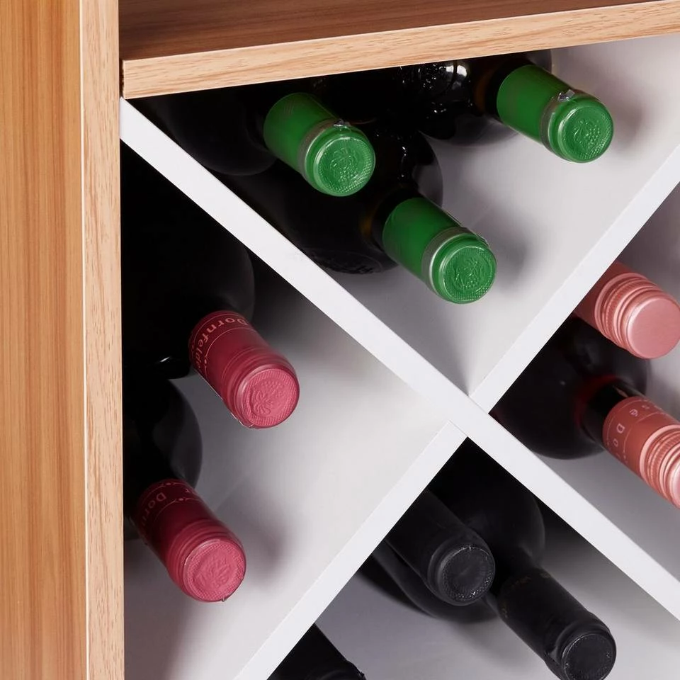 relaxdays Weinregal »Großes Weinregal mit Weinglashalter«, Braun Weiß Silber, Hellbraun Weiß Silber, Schwarz Silber 6 relaxdays Weinregal »Großes Weinregal mit Weinglashalter«, Braun Weiß Silber, Hellbraun Weiß Silber, Schwarz Silber – Bild 6