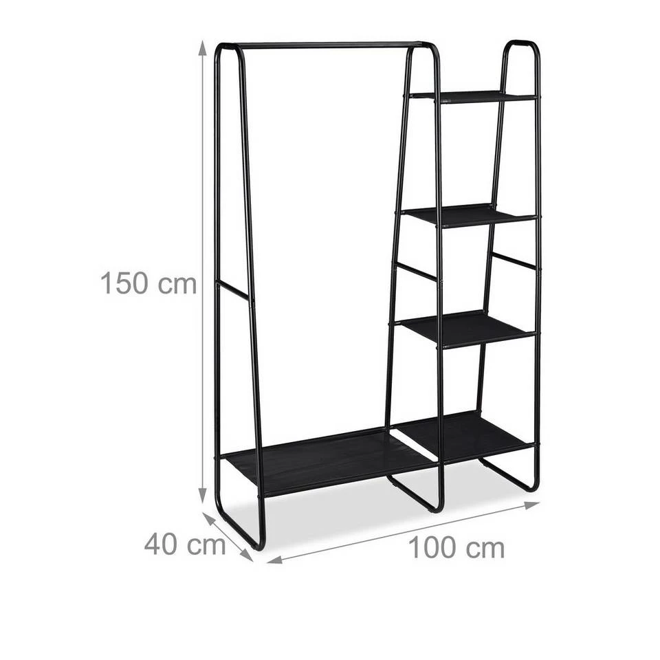 relaxdays Kleiderständer »Kleiderständer mit Ablagen« 4 relaxdays Kleiderständer »Kleiderständer mit Ablagen« – Bild 4