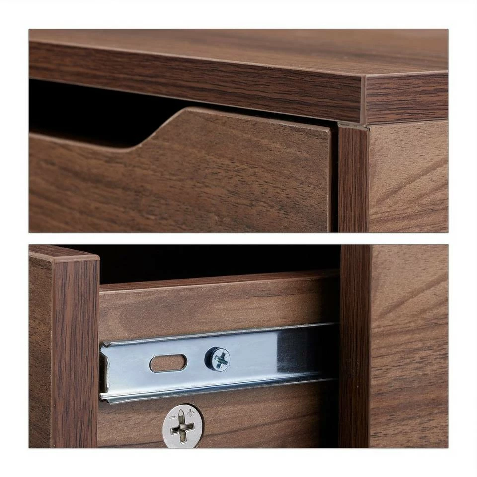 relaxdays Schreibtisch »Schreibtisch mit Schubladen«, Holz / Schwarz Braun Schwarz, Weiß 6 relaxdays Schreibtisch »Schreibtisch mit Schubladen«, Holz / Schwarz Braun Schwarz, Weiß – Bild 6