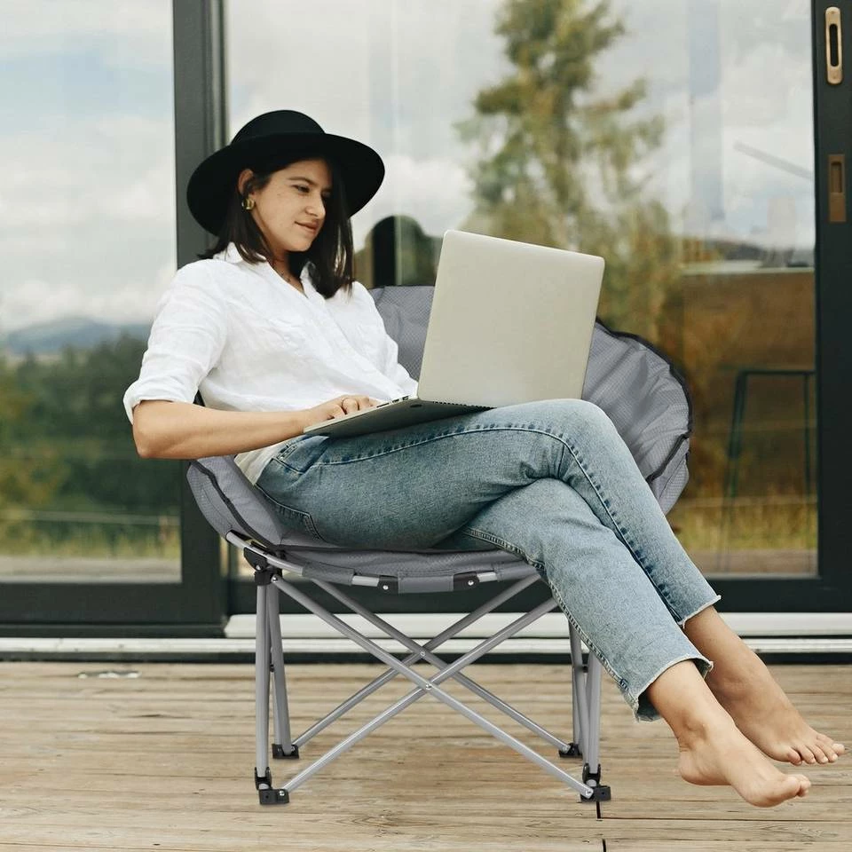 relaxdays Campingstuhl »Moon Chair grau« 2 relaxdays Campingstuhl »Moon Chair grau« – Bild 2