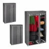 relaxdays Kleiderschrank »3 x Stoffschrank Kleiderstange grau«