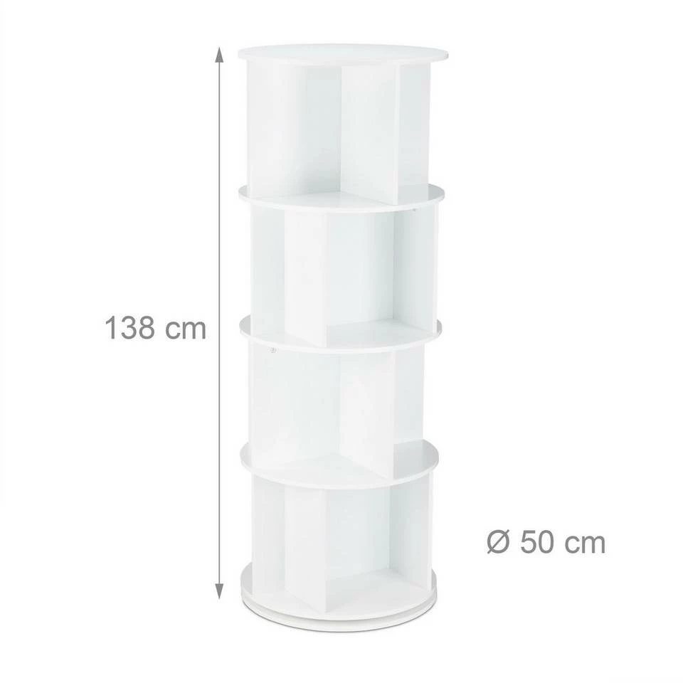 relaxdays Bücherregal »Drehbares Bücherregal mit 12 Fächern« 4 relaxdays Bücherregal »Drehbares Bücherregal mit 12 Fächern« – Bild 4