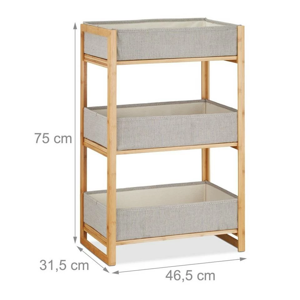relaxdays Kommode »Kommode Bambus mit 3 Körben« 4 relaxdays Kommode »Kommode Bambus mit 3 Körben« – Bild 4