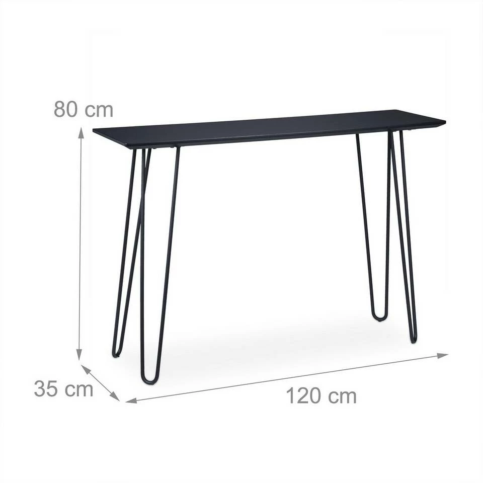 relaxdays Konsolentisch »Schwarzer Konsolentisch« 4 relaxdays Konsolentisch »Schwarzer Konsolentisch« – Bild 4