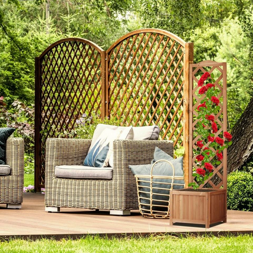 relaxdays Beistelltisch »2 in 1 Rankkasten aus Holz«, L 2 relaxdays Beistelltisch »2 in 1 Rankkasten aus Holz«, L – Bild 2