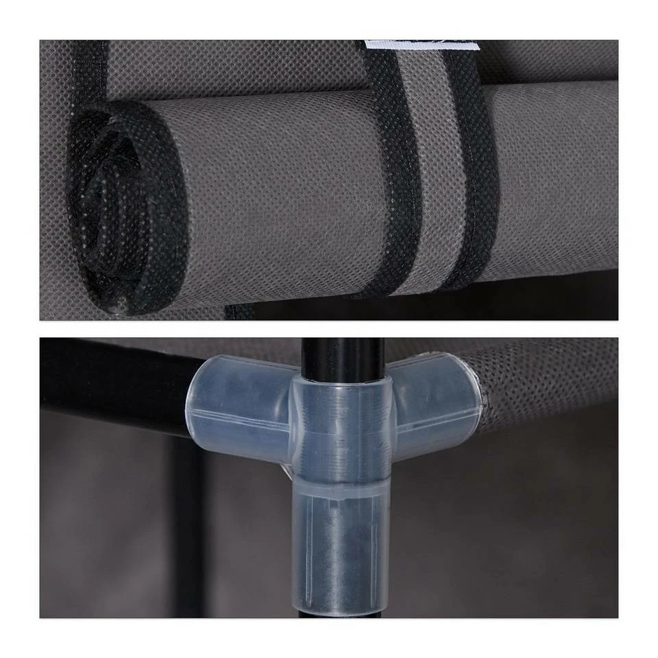 relaxdays Eckschrank »1 x Eckkleiderschrank Stoff anthrazit« 8 relaxdays Eckschrank »1 x Eckkleiderschrank Stoff anthrazit« – Bild 8