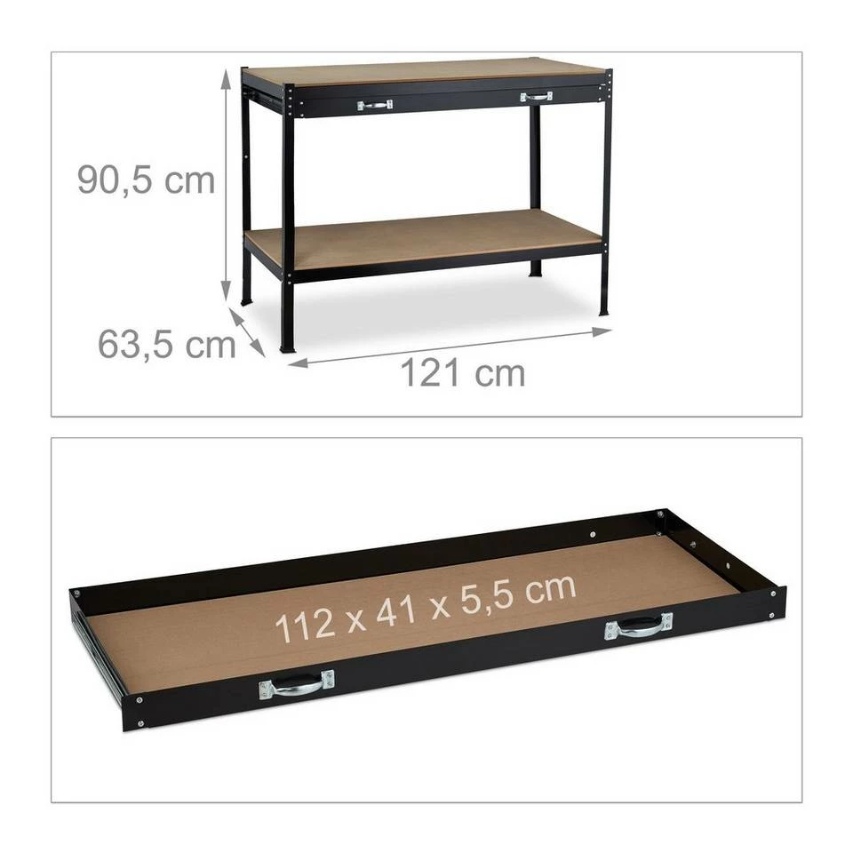 relaxdays Werkbank »Werkbank mit Schublade« 4 relaxdays Werkbank »Werkbank mit Schublade« – Bild 4