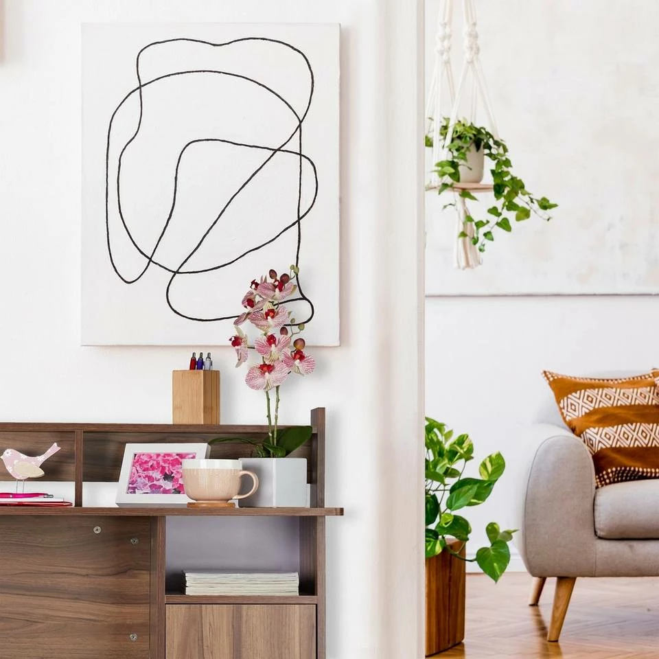 relaxdays Schreibtisch »Schreibtisch mit Seitenfächern«, Holzoptik Weiß, Braun, Schwarz 2 relaxdays Schreibtisch »Schreibtisch mit Seitenfächern«, Holzoptik Weiß, Braun, Schwarz – Bild 2