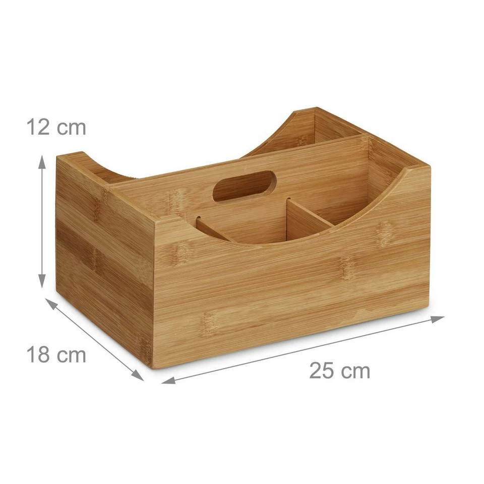 relaxdays Schreibtischaufsatz »Schreibtischorganizer Bambus mit Griff« 2 relaxdays Schreibtischaufsatz »Schreibtischorganizer Bambus mit Griff« – Bild 2