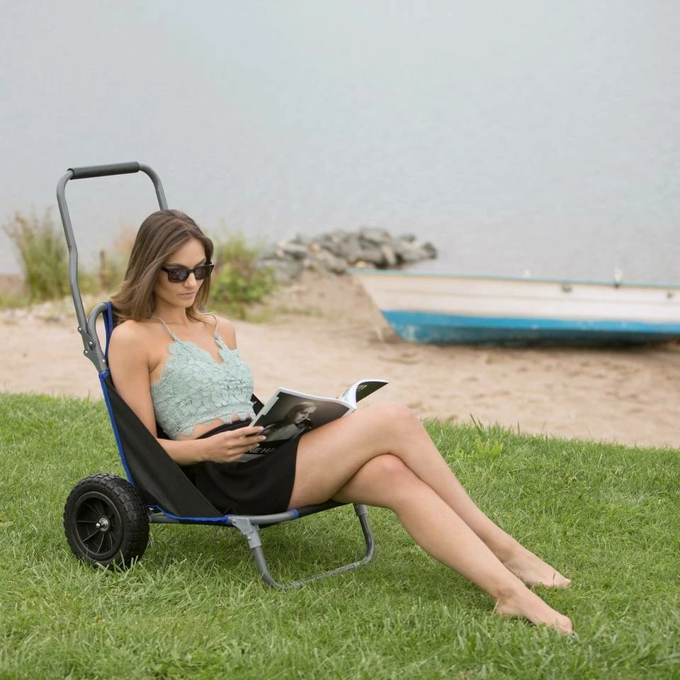 relaxdays Campingstuhl »Strandwagen faltbar mit Rädern« 2 relaxdays Campingstuhl »Strandwagen faltbar mit Rädern« – Bild 2