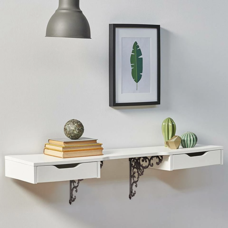 relaxdays Wandregalhalter »4 x Regalwinkel antik braun« 2 relaxdays Wandregalhalter »4 x Regalwinkel antik braun« – Bild 2