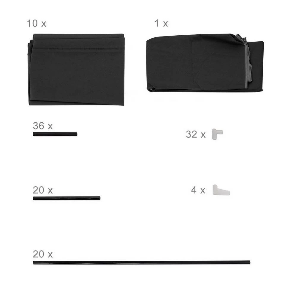 relaxdays Schuhregal »3 x Schuhregal 20 Paar Schuhe schwarz« 7 relaxdays Schuhregal »3 x Schuhregal 20 Paar Schuhe schwarz« – Bild 7