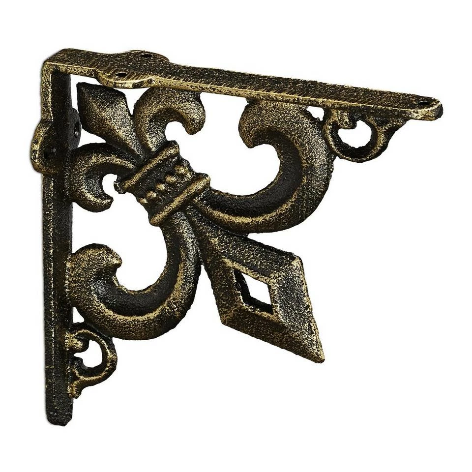 relaxdays Wandregalhalter »2 x Regalwinkel Gusseisen antik bronze« 8 relaxdays Wandregalhalter »2 x Regalwinkel Gusseisen antik bronze« – Bild 8