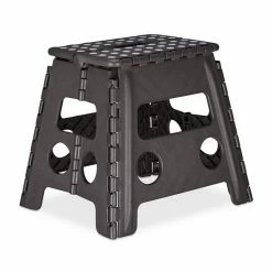 relaxdays Tritthocker »1 x Klapphocker faltbar L dunkelgrau«