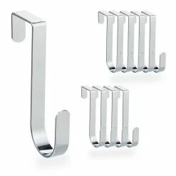 Türhaken »10 x Türhaken silber«, relaxdays