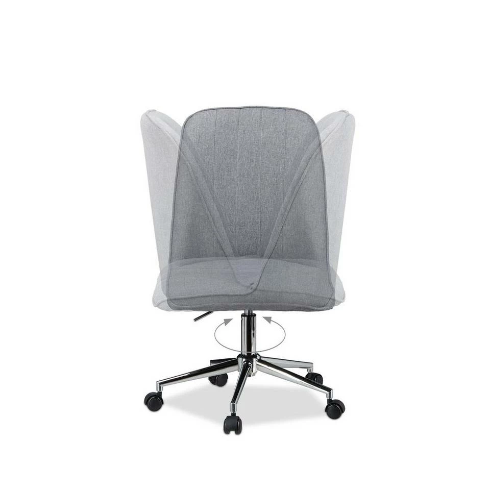 relaxdays Drehstuhl »Höhenverstellbarer Drehstuhl in Grau« 4 relaxdays Drehstuhl »Höhenverstellbarer Drehstuhl in Grau« – Bild 4