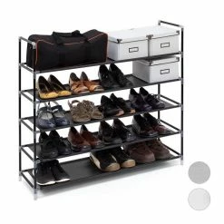 relaxdays Schuhregal »1 x Schuhregal 20 Paar Schuhe schwarz«