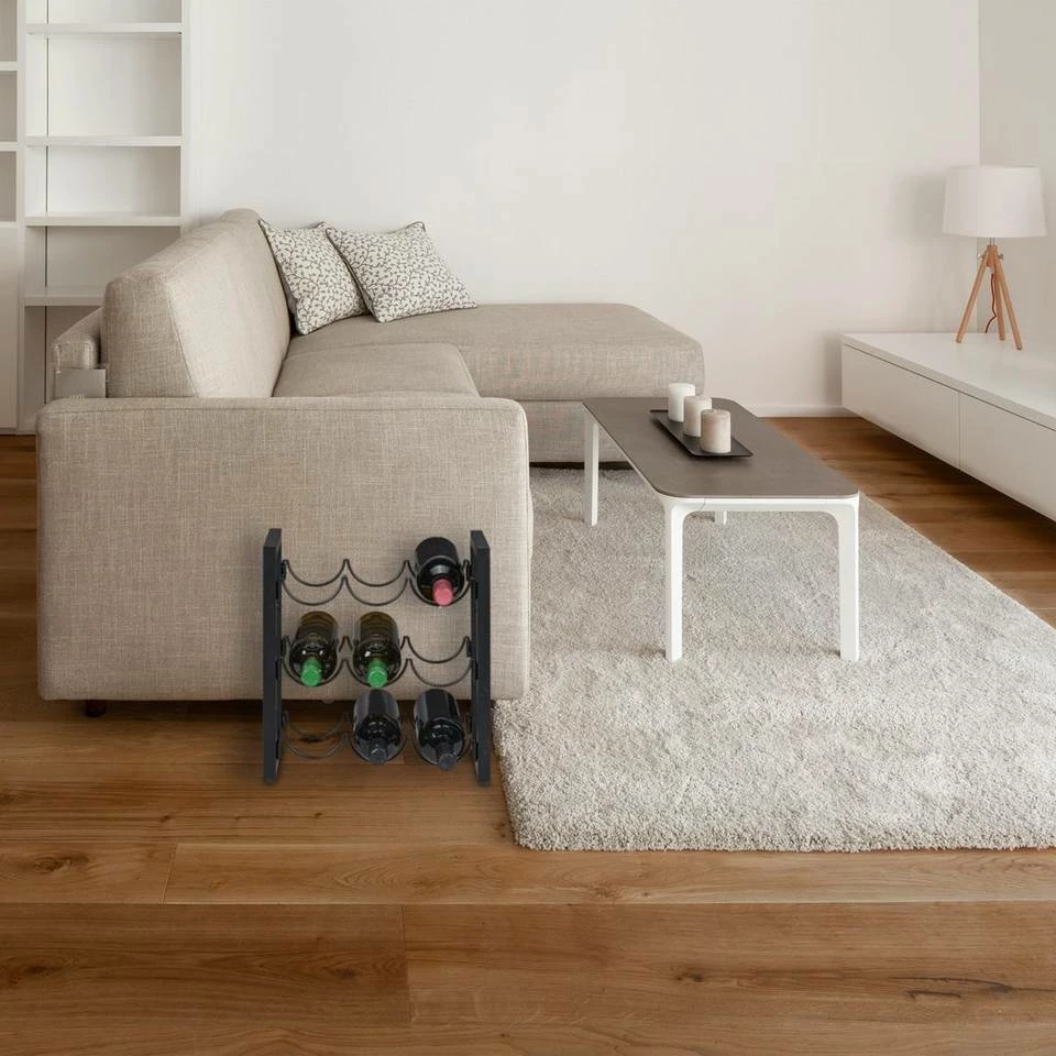 relaxdays Weinregal »Schwarzes Weinregal für 9 Flaschen« 5 relaxdays Weinregal »Schwarzes Weinregal für 9 Flaschen« – Bild 5