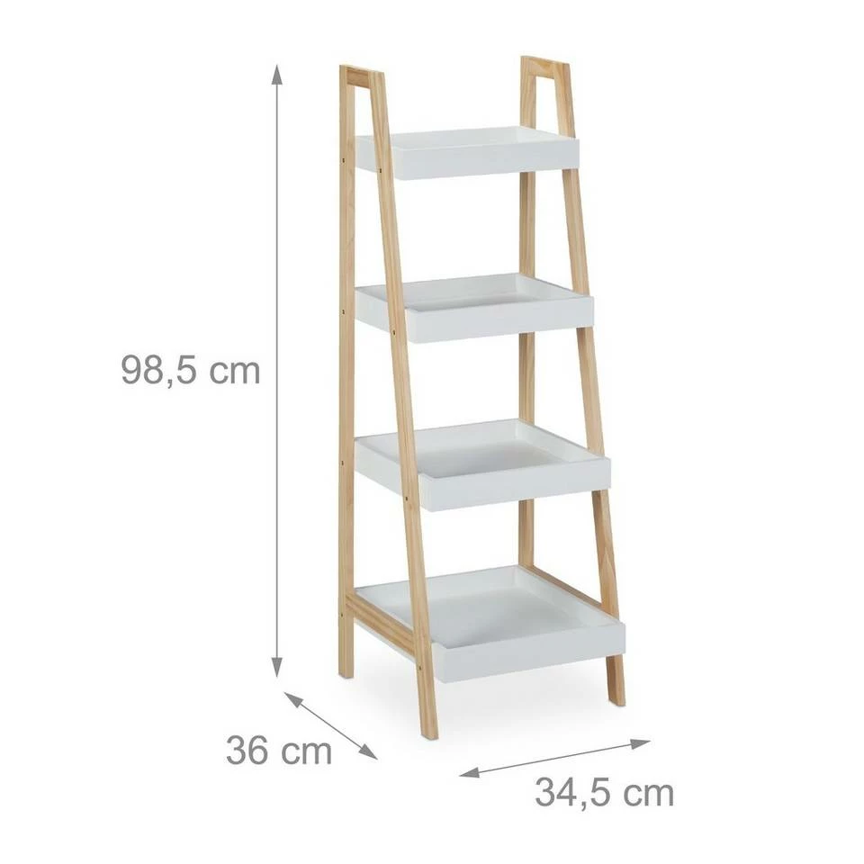 relaxdays Badregal »Badregal Leiter weiß« 4 relaxdays Badregal »Badregal Leiter weiß« – Bild 4