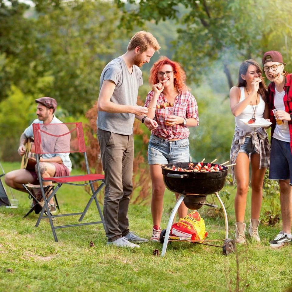 relaxdays Klappstuhl »Klappbarer Gartenstuhl 2er Set rot« 3 relaxdays Klappstuhl »Klappbarer Gartenstuhl 2er Set rot« – Bild 3