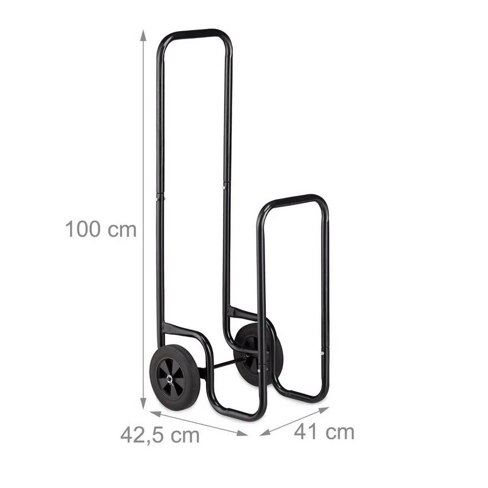 relaxdays Kaminholzregal »Kaminholzwagen Metall«, BxTxH:42.5x41x100 cm 4 relaxdays Kaminholzregal »Kaminholzwagen Metall«, BxTxH:42.5x41x100 cm – Bild 4
