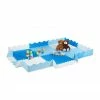 relaxdays Bodenschutzmatte »Puzzlematte mit Rand 177 x117 cm«, Set, Blau Weiß Hellblau Blau, Weiß Grau Anthrazit