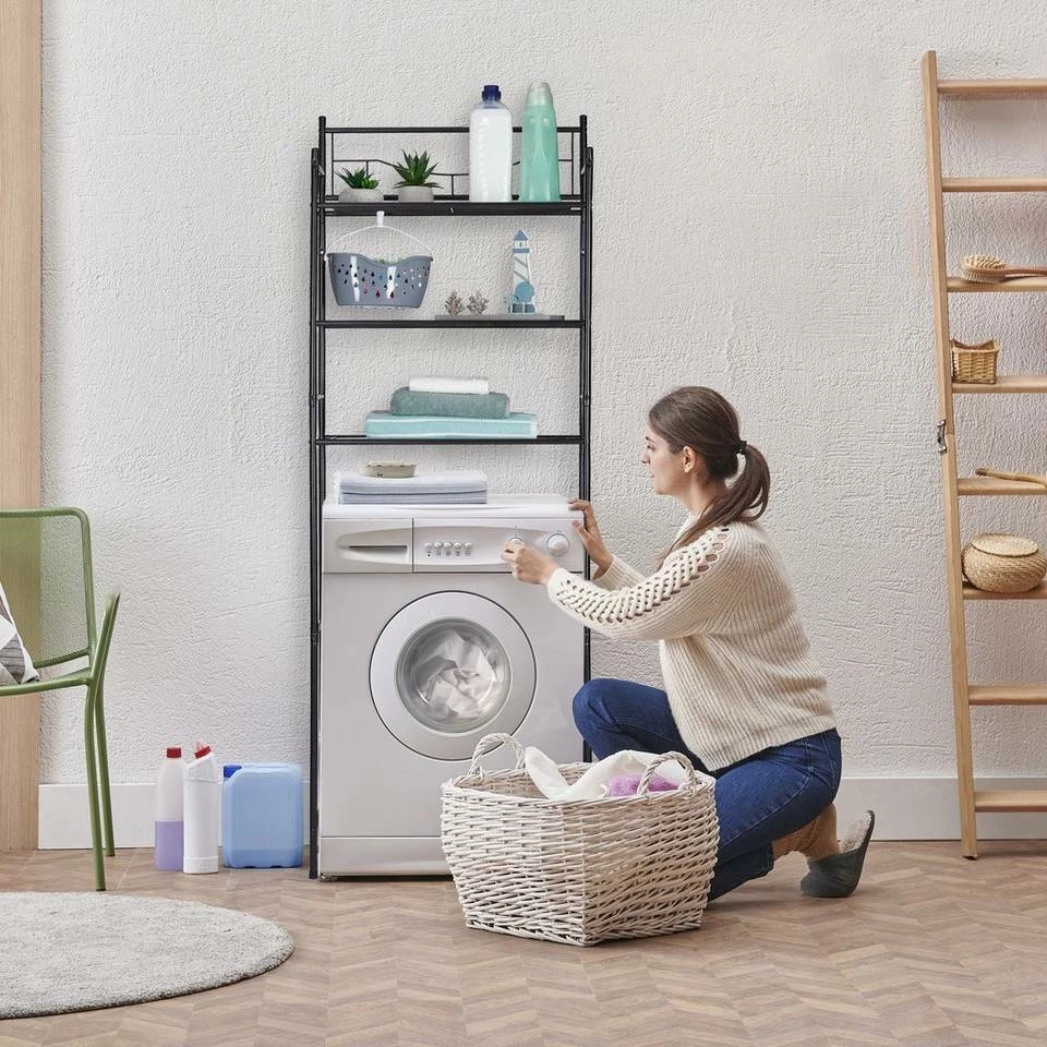 relaxdays Waschmaschinenumbauschrank »Überbauregal Metall 3 Ablagen« 3 relaxdays Waschmaschinenumbauschrank »Überbauregal Metall 3 Ablagen« – Bild 3