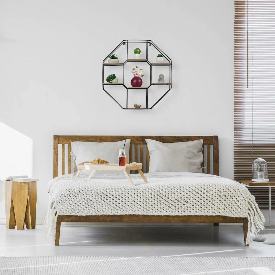 relaxdays Wandregal »Wandregal Achteck 7 Ablagen« 5 relaxdays Wandregal »Wandregal Achteck 7 Ablagen« – Bild 5