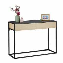 relaxdays Konsolentisch »Konsolentisch mit 2 Schubladen«