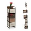 relaxdays Beistellschrank »Schubladenschrank vers. Designs« F Braun Beige Hellbraun, Braun Hellbraun Beige, Beige Braun Hellbraun