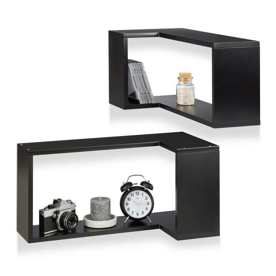 relaxdays Wandregal »Eck Wandregal 2er Set«, Weiß Weiß, Lila, Hellblau, Schwarz 10 relaxdays Wandregal »Eck Wandregal 2er Set«, Weiß Weiß, Lila, Hellblau, Schwarz – Bild 10