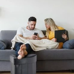 relaxdays Sitzhocker »Eckiger Hocker mit Stauraum«, Weiß Weiß, Schwarz -Deutschland Möbel Verkäufe 2024 8b771fe5 b9be 5d18 92de 03fa8b8ff836