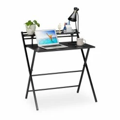 relaxdays Schreibtisch »Schreibtisch klappbar mit Ablage«, Weiß / Weiß Schwarz, Braun Schwarz, Wei&szlig; -Deutschland Möbel Verkäufe 2024 8bd27607 3b32 5a5c a54a f3bb9b033499
