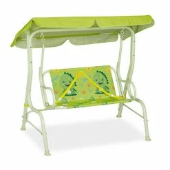 relaxdays Hollywoodschaukel »Hollywoodschaukel für Kinder mit Dach«, Monster