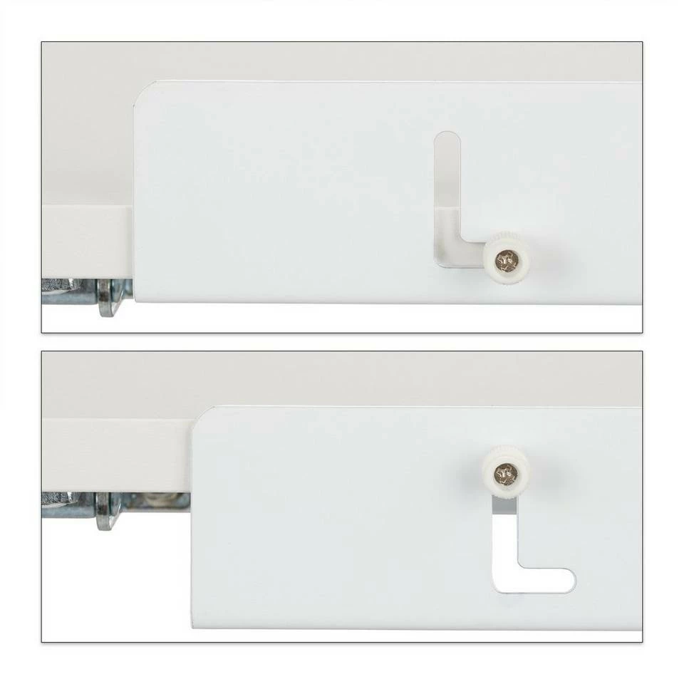 relaxdays Schreibtisch »Schreibtisch neigbar mit 3 Ablagen«, Weiß / Weiß Weiß, Braun Schwarz, Schwarz 7 relaxdays Schreibtisch »Schreibtisch neigbar mit 3 Ablagen«, Weiß / Weiß Weiß, Braun Schwarz, Schwarz – Bild 7