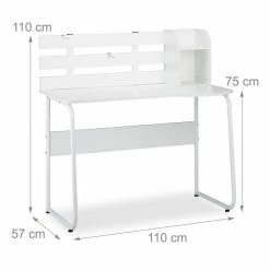 relaxdays Schreibtisch »Schreibtisch mit Rückwand und Ablage«, Weiß / Weiß Braun Schwarz, Schwarz, Wei&szlig; -Deutschland Möbel Verkäufe 2024 8d9106cf 9562 5c5b 8e39 109218864167