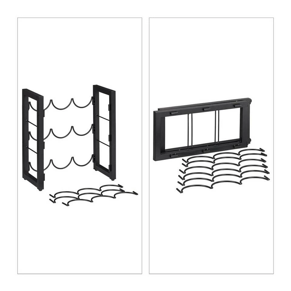 relaxdays Weinregal »Schwarzes Weinregal für 9 Flaschen« 6 relaxdays Weinregal »Schwarzes Weinregal für 9 Flaschen« – Bild 6