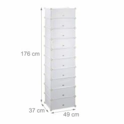 relaxdays Schuhregal »Schuhregal 10 Ebenen«, Weiß Schwarz Transparent, Transparent Schwarz, Wei&szlig; -Deutschland Möbel Verkäufe 2024 8e4482b7 e555 5825 be0e f721de919252