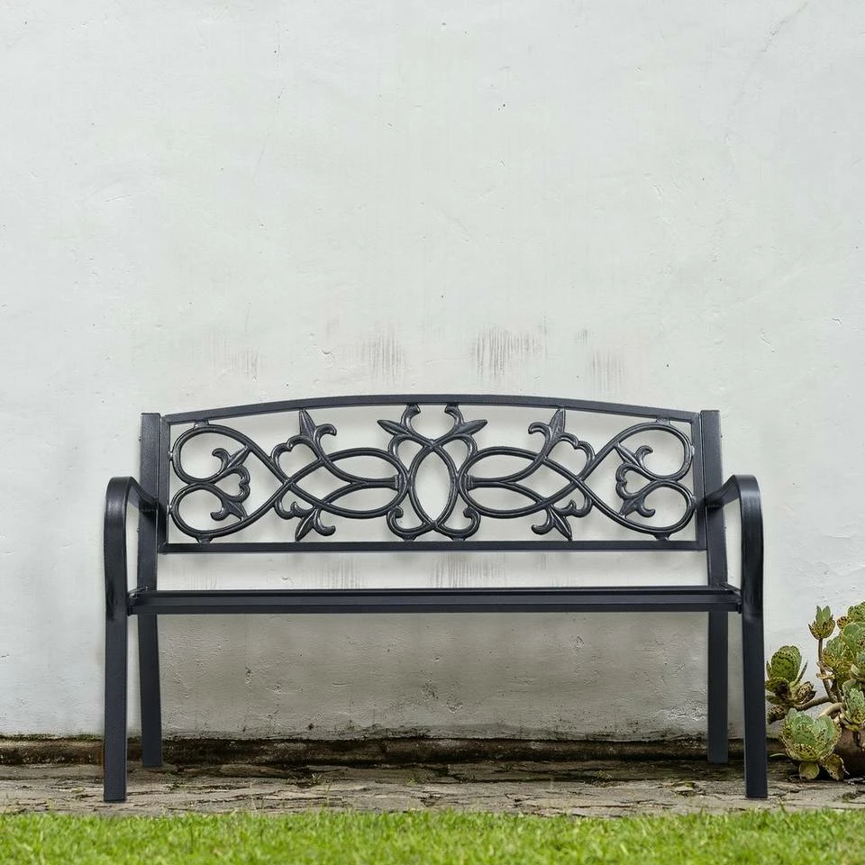 relaxdays Gartenbank »Retro Gartenbank mit Hammerschlag« 5 relaxdays Gartenbank »Retro Gartenbank mit Hammerschlag« – Bild 5