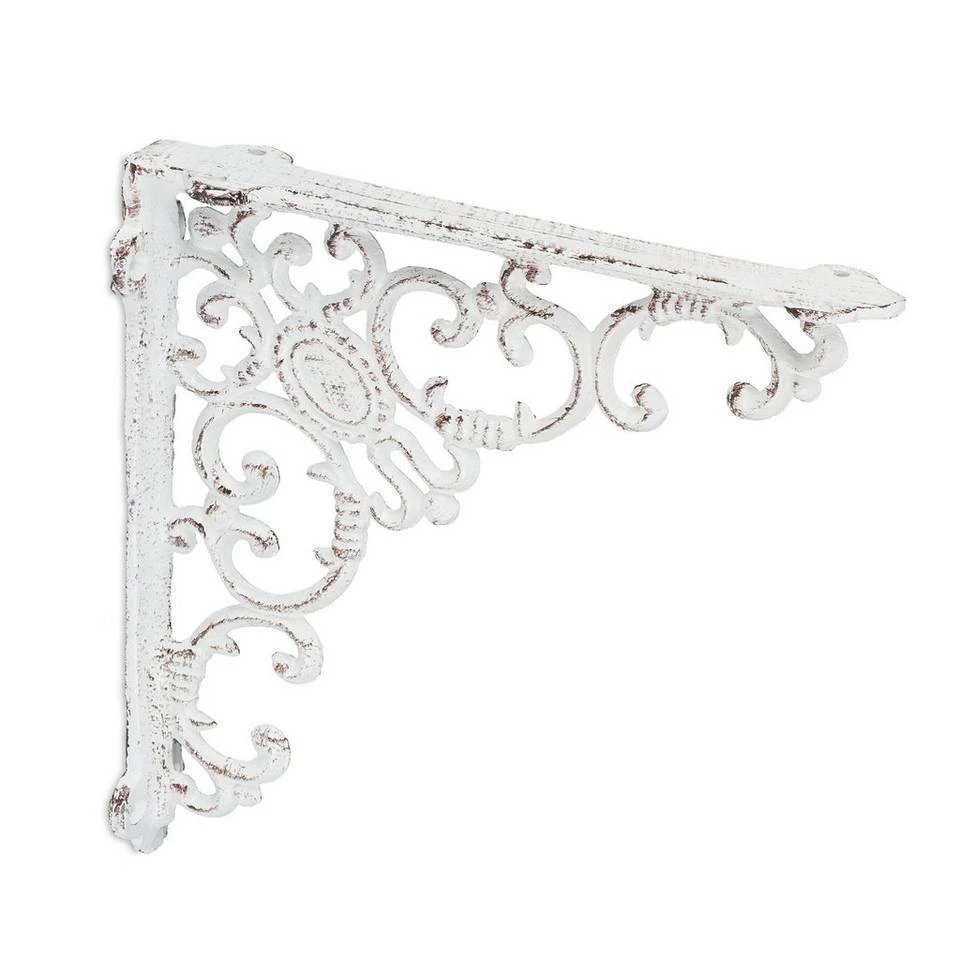 relaxdays Wandregalhalter »4 x Regalwinkel antik weiß« 7 relaxdays Wandregalhalter »4 x Regalwinkel antik weiß« – Bild 7