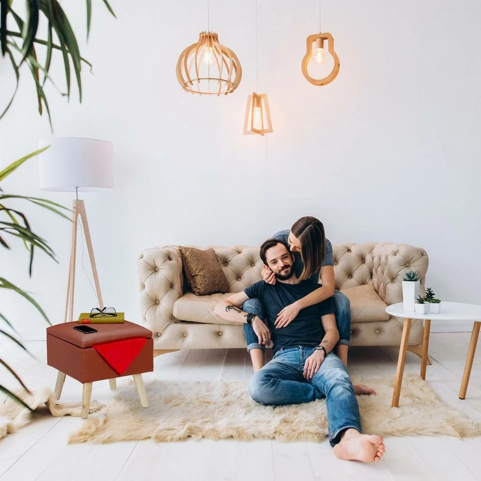 relaxdays Stauraumhocker »Sitzhocker mit Stauraum Kunstleder«, Dunkelgrau Beige Hellbraun, Anthrazit Hellbraun, Braun Hellbraun, Schwarz Hellbraun 5 relaxdays Stauraumhocker »Sitzhocker mit Stauraum Kunstleder«, Dunkelgrau Beige Hellbraun, Anthrazit Hellbraun, Braun Hellbraun, Schwarz Hellbraun – Bild 5