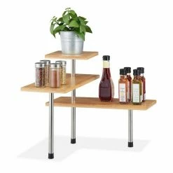 relaxdays Aufsatzregal »Eckregal für die Küche«