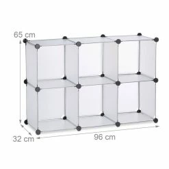 relaxdays Steckregal »Regalsystem 6 Fächer«, Transparent Transparent Schwarz, Wei&szlig;, Schwarz -Deutschland Möbel Verkäufe 2024 911ccacd d009 5cc3 ac1c 34cc95d4b4e5