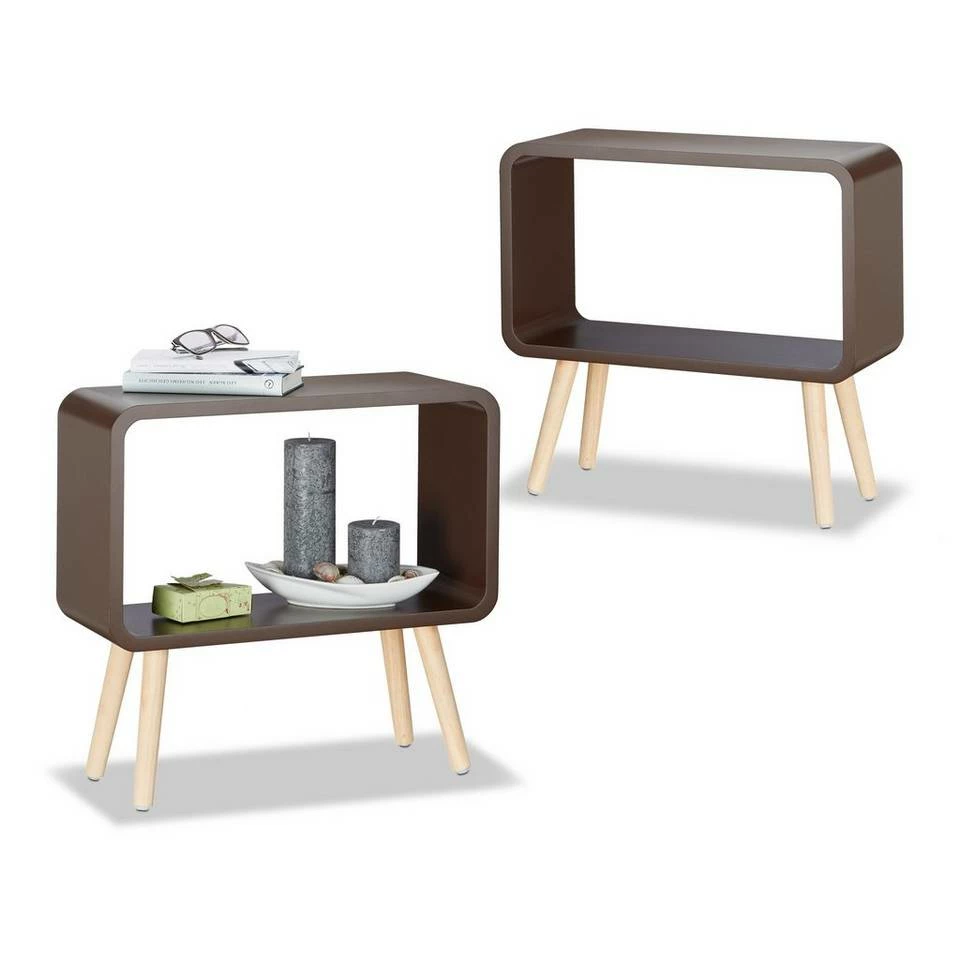 relaxdays Standregal »2 x Standregal klein braun« 1 relaxdays Standregal »2 x Standregal klein braun«