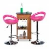 relaxdays Barhocker »Barhocker 2er Set höhenverstellbar«, Pink Gr&uuml;n Silber Schwarz, Blau Silber Schwarz, Rot Silber Schwarz, Wei&szlig; Silber Schwarz