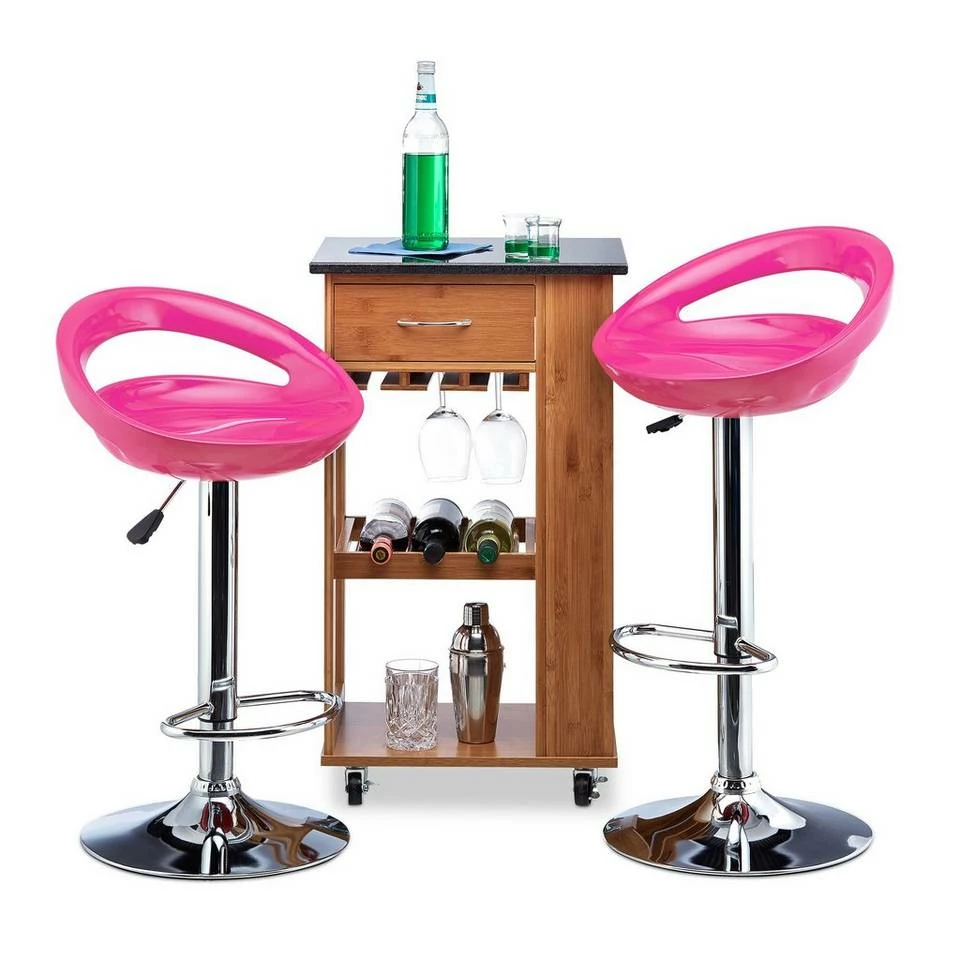 relaxdays Barhocker »Barhocker 2er Set höhenverstellbar«, Pink Grün Silber Schwarz, Blau Silber Schwarz, Rot Silber Schwarz, Weiß Silber Schwarz 1 relaxdays Barhocker »Barhocker 2er Set höhenverstellbar«, Pink Grün Silber Schwarz, Blau Silber Schwarz, Rot Silber Schwarz, Weiß Silber Schwarz