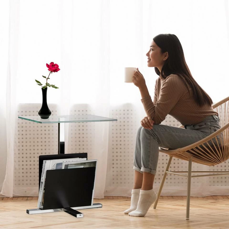 relaxdays Beistelltisch »Beistelltisch mit Zeitungsablage« 2 relaxdays Beistelltisch »Beistelltisch mit Zeitungsablage« – Bild 2