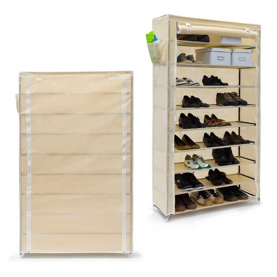 relaxdays Schuhschrank »2 x Schuhschrank VALENTIN hoch beige« 1 relaxdays Schuhschrank »2 x Schuhschrank VALENTIN hoch beige«