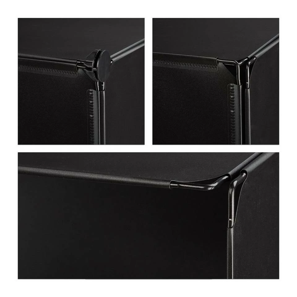 relaxdays Stufenregal »2 x Stufenregal 6 Fächer schwarz« 3 relaxdays Stufenregal »2 x Stufenregal 6 Fächer schwarz« – Bild 3