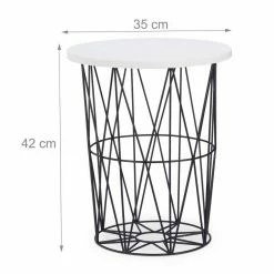 relaxdays Beistelltisch »Runder Beistelltisch mit Metallkorb«, A -Deutschland Möbel Verkäufe 2024 9508ad16 d4ac 5704 83e0 3e072355bdff